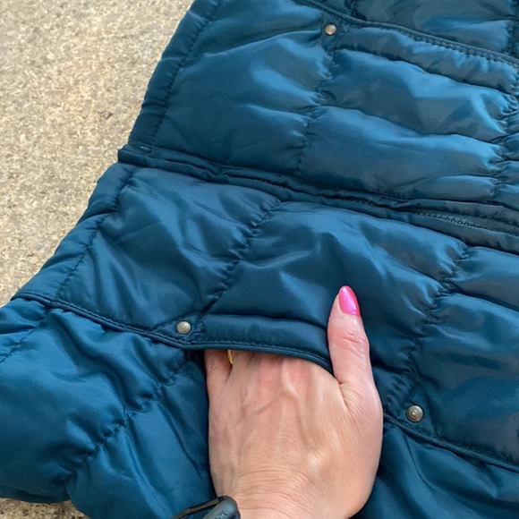 Laura Scott Teal Blue / Green Puffer Vest Zip Up Large - Picture 9 of 16